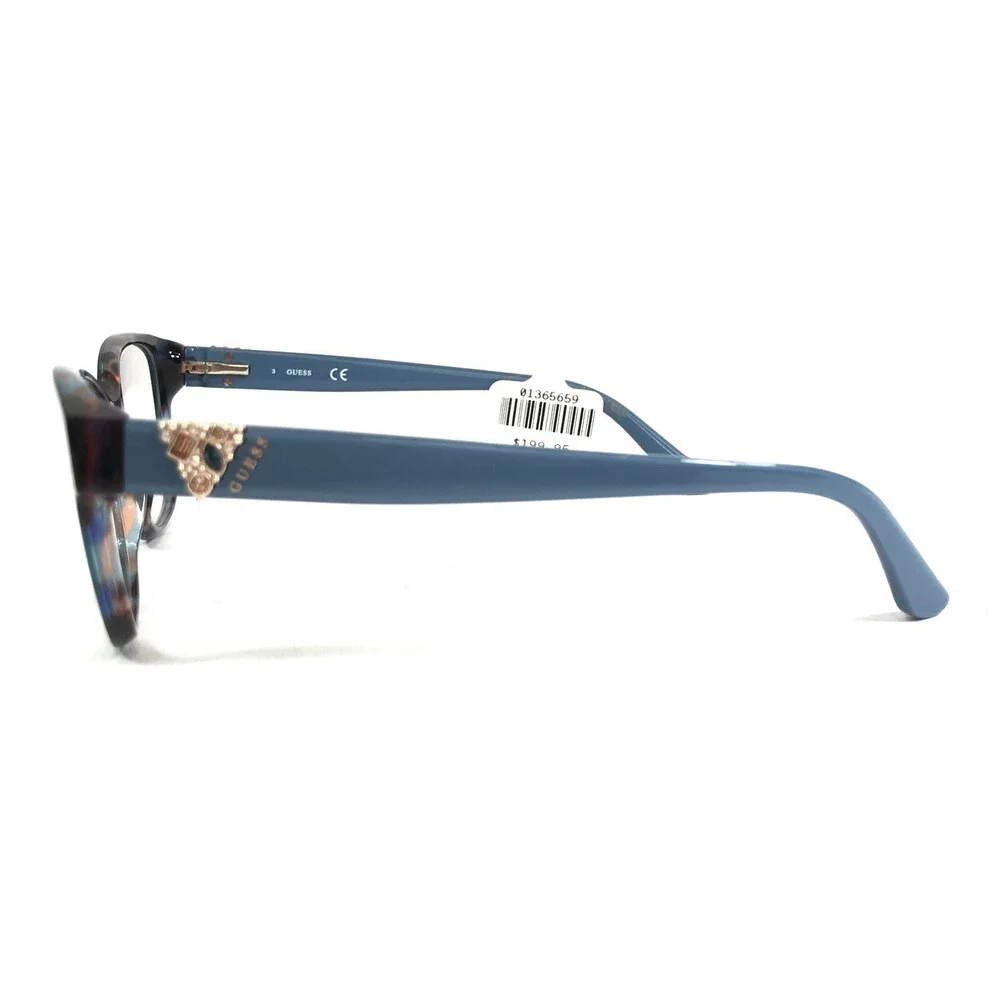 Guess Eyeglasses Frames GU2854-S 092 Brown Blue Tortoise Square 53-16-140